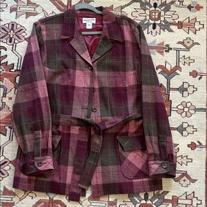 Pendleton Women's Vintage Chore Field Jacket Tartan Plaid USA Made